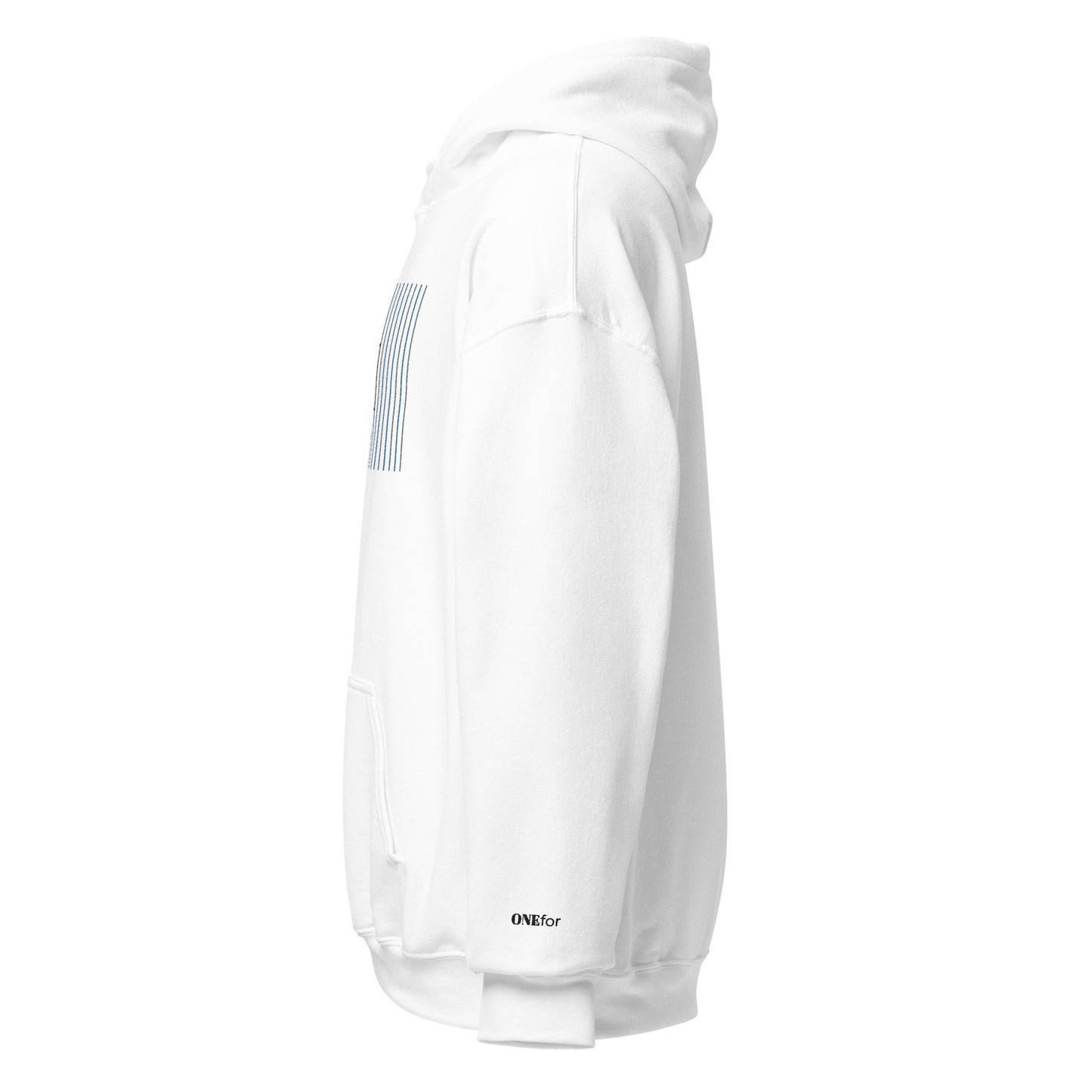"ONE4ALL RETRO" Embroidered Pullover Hoodie White (Mens/Womens)